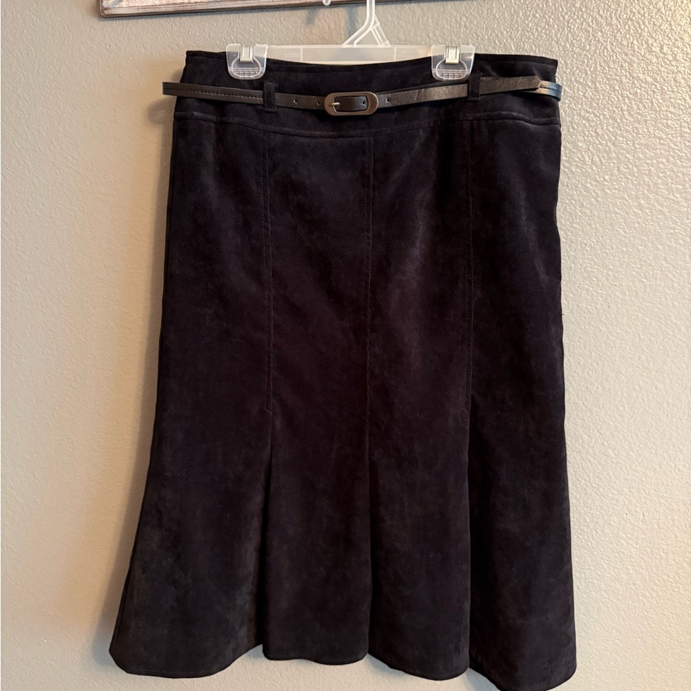 Zac & Rachel Black Midi Skirt with Belt